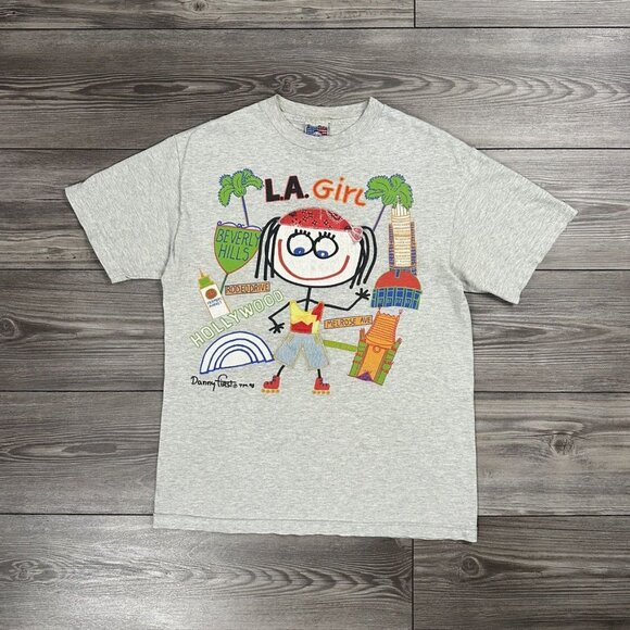 Vintage 90's Danny First LA Girl T Shirt - Picture 1 of 5